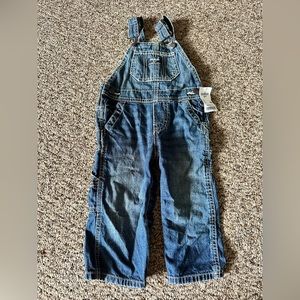 Oshkosh denim pant overalls snap crotch 18 months